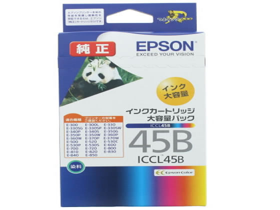 【レビュー投稿で100円OFFクーポン】【お取り寄せ】エプソン インクカートリッジ 4色一体型大容量パック ICCL45B エプソン ＥＰＳＯＮマルチパック インクジェットカートリッジ インクカートリッジ トナー