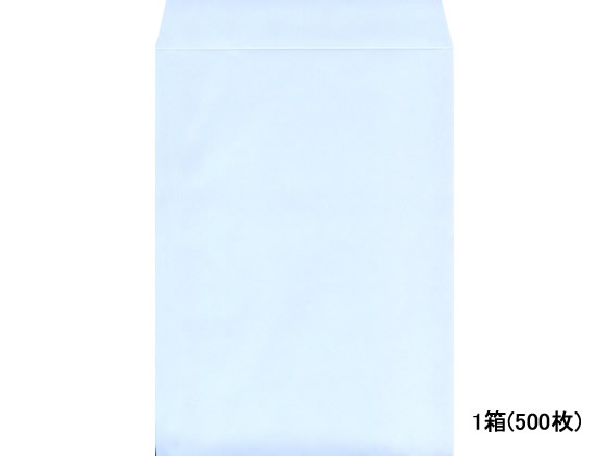 【レビュー投稿で100円OFFクーポン】角2フレッシュトーン封筒 アクア 500枚 K2S-555 A4封筒 テープ無し 郵便番号枠なし 角２ Ａ４サイズ用 角タイプ封筒 色付き ノート