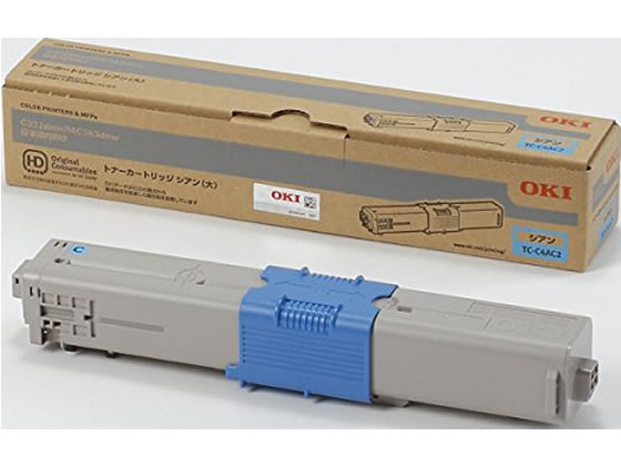 【マラソン限定★ポイント2倍】OKI トナーカートリッジ シアン 大 TC-C4AC2 沖データ OKI レーザープリンタ トナーカートリッジ インク|ココデカウ