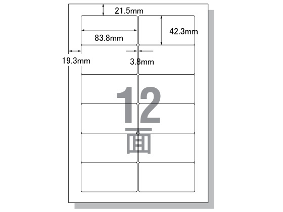 【レビュー投稿で100円OFFクーポン】エーワン PC&ワープロラベル汎用インチ改行 A4 12面 500枚 28727 まとめ買い 業務用 箱売り 箱買い ケース買い マルチプリンタ対応ラベルシール 粘着ラベル用紙