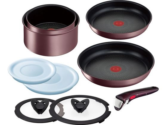 【マラソン限定★ポイント2倍】T-fal インジニオ・ネオ IHマロンブラウン・アンリミテッド 9点セット L38591｜ココデカウ