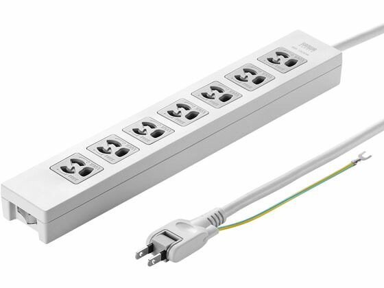 【マラソン限定★2,000円クーポン＆ポイント2倍】【お取り寄せ】サンワサプライ 電源タップ3P 7個口5m雷ガード付 TAP-F37-5ZSR コード付き電源タップ３ピン 電源タップ ＯＡタップ 配線パーツ 家電