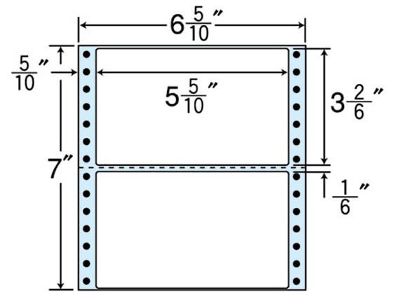 【レビュー投稿で100円OFFクーポン】【メーカー直送】NANA 連続ラベル 6(5・10)×7インチ 2面 1000折 NC06iB【代引不可】まとめ買い 業務用 箱売り 箱買い ケース買い ドットプリンタ用ラベルシール 粘着ラベル用紙