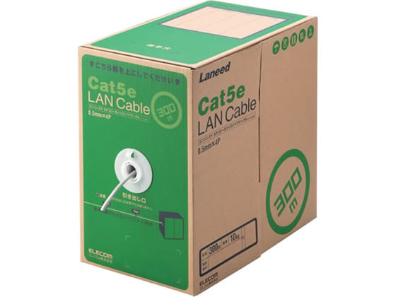 【マラソン限定★2,000円クーポン＆ポイント2倍】送料無料 エレコム LANケーブル CAT5E ライトグレー 300m LD-CT2 LG300 RS ＬＡＮケーブルカテゴリー５Ｅ ＬＡＮケーブル ケーブル 電源タップ 配線パーツ 家電
