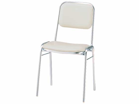 【マラソン限定★ポイント2倍】【メーカー直送】ライオン NO.32 スタッキングチェアー アイボリー【代引不可】4本脚 スタッキングチェア ミーティングチェア オフィス家具|ココデカウ