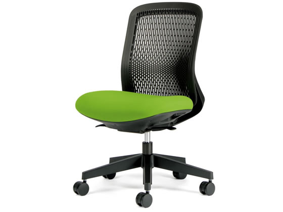 【レビュー投稿で100円OFFクーポン】【メーカー直送】プラス Try ローバック スモークブラックシェル×座イエローグリーン 肘無し【代引不可】【組立・設置・送料無料】肘なし 樹脂チェア オフィスチェア オフィス家具