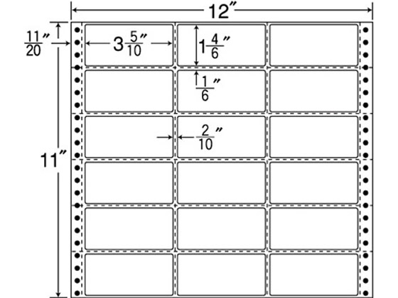 【マラソン限定★ポイント2倍】【メーカー直送】NANA 連続ラベルナナフォーム 12&times;11インチ 18面 500折 MH12P【代引不可】まとめ買い 業務用 箱売り 箱買い ケース買い ドットプリンタ用ラベルシール 粘着ラベル用紙｜ココデカウ 12,040円