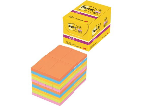 【マラソン限定★ポイント2倍】3M ポスト・イット ふせん 強粘着 75&times;25mm 5色 80冊 5004SS-NE ふせんタイプ 強粘着タイプふせん インデックス メモ ノート｜ココデカウ