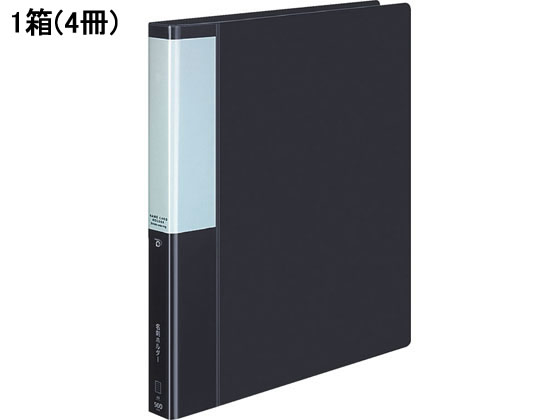 【レビュー投稿で100円OFFクーポン】コクヨ 名刺ホルダーポジティ 500名分 ダークグレー 4冊 名刺フォルダー本体 差替式30穴タイプ 名刺フォルダー ポストカードホルダー ファイル