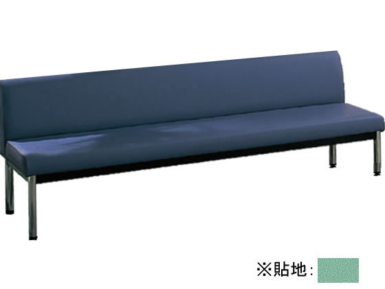 【マラソン限定★ポイント2倍】【メーカー直送】コクヨ 150アームレスチェアー 丸ステンレス脚 ローバック W1800 ミント【代引不可】【組立・設置・送料無料】ロビーチェア ロビー 待合室 受付カウンター 応接セット オフィス家具｜ココデカウ