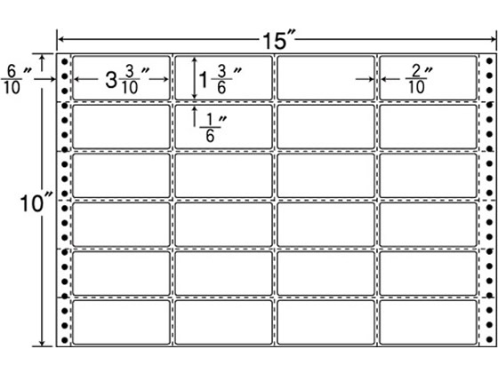 【レビュー投稿で100円OFFクーポン】【メーカー直送】NANA 連続ラベルナナフォーム 15×10インチ 24面 500折 M15D【代引不可】まとめ買い 業務用 箱売り 箱買い ケース買い ドットプリンタ用ラベルシール 粘着ラベル用紙