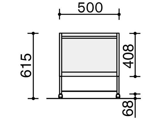 コクヨ/デスク用補助棚幅500奥行300高さ615/SDA-210CF1