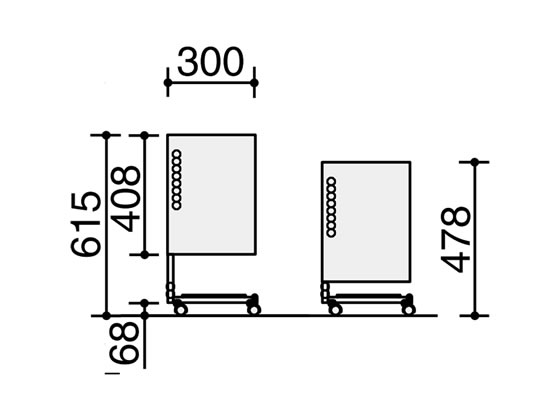 コクヨ/デスク用補助棚幅500奥行300高さ615/SDA-210CF1