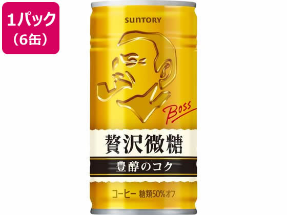 楽天市場】サントリー BOSS(ボス) 贅沢微糖 185g×6缶 : JET PRICE