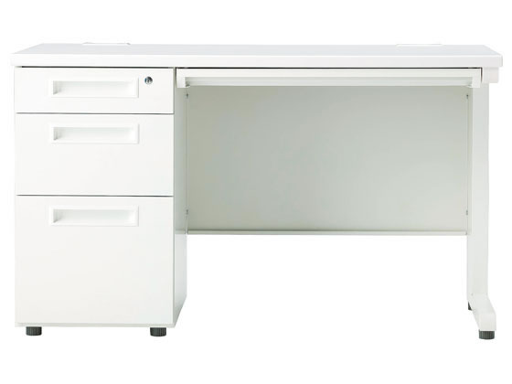 【レビュー投稿で100円OFFクーポン】【メーカー直送】イノウエ 片袖机 3段左袖 W1200 ホワイト×ホワイト GSD-W127-3L【代引不可】【お客様組立】片袖机 スチールデスク ワゴン オフィスデスク 事務机 オフィス家具