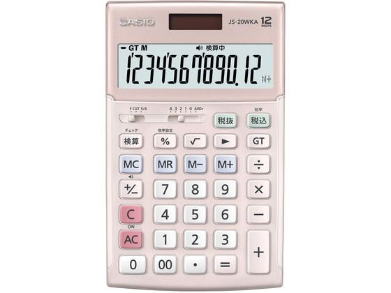 【百貨店SALE押さえる★最大限度20%OFF＆2,000円引き換え証】カシオ 本格実務計算器(検算) 12桁 さくら色 JS-20WKA-PK-N 好いたらしい 実務計算器 原則として 文具