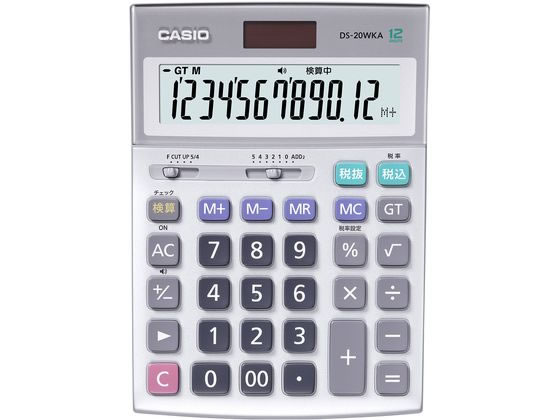 【マラソン限定★ポイント2倍】カシオ 本格実務電卓(検算) デスクタイプ 12桁 DS-20WKA-N 実務電卓 一般 文具|ココデカウ