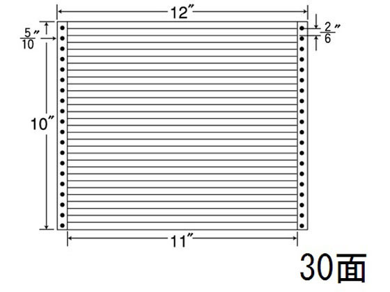【レビュー投稿で100円OFFクーポン】【メーカー直送】NANA ナナフォーム 12×10インチ 30面 M12L【代引不可】まとめ買い 業務用 箱売り 箱買い ケース買い ドットプリンタ用ラベルシール 粘着ラベル用紙