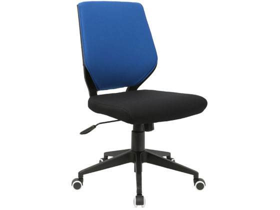 【レビュー投稿で100円OFFクーポン】【メーカー直送】カグクロ チェンジ 肘なし ブラック×ブルー CN-309-BK-BL【代引不可】【お客様組立】肘なし 布張りチェア オフィスチェア オフィス家具