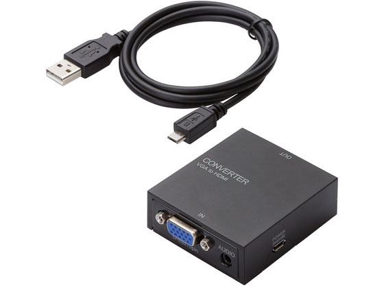 【マラソン限定★ポイント2倍】【お取り寄せ】エレコム 映像変換コンバーター VGA-HDMI AD-HDCV03 関連品 ＰＣ用ケーブル ケーブル 電源タップ 配線パーツ 家電