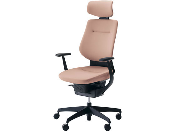 【マラソン限定★ポイント2倍】【メーカー直送】コクヨ イング クッション・ヘッドレスト ブラックシェル 樹脂脚 アッシュピンクW【代引不可】【組立・設置・送料無料】肘付き 固定肘タイプ 布張りチェア オフィスチェア オフィス家具｜ココデカウ