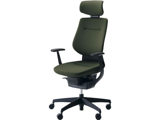 【レビュー投稿で100円OFFクーポン】【メーカー直送】コクヨ イング クッション・ヘッドレスト ブラックシェル 樹脂脚 DグリーンW【代引不可】【組立・設置・送料無料】肘付き 固定肘タイプ 布張りチェア オフィスチェア オフィス家具