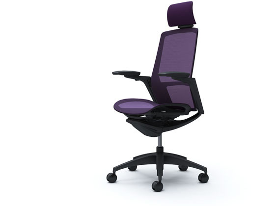 【レビュー投稿で100円OFFクーポン】【メーカー直送】オカムラ フィノラ エクストラハイバック 座メッシュ デザイン肘パープル C74AMR【代引不可】【組立・設置・送料無料】肘付き 固定肘タイプ メッシュチェア オフィスチェア オフィス家具