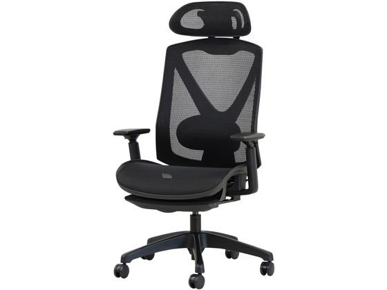 【レビュー投稿で100円OFFクーポン】【メーカー直送】Netforce ダイナミクスフィット ヘッドレス付 ハンガー無 ブラック【代引不可】【お客様組立】肘付き 可動肘タイプ メッシュチェア オフィスチェア オフィス家具