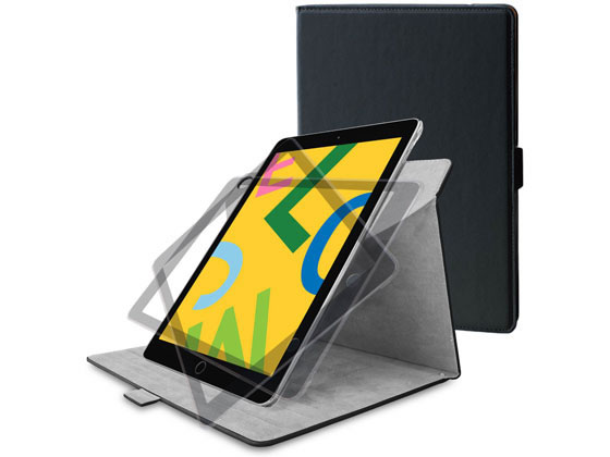 【マラソン限定★ポイント2倍】エレコム iPad 10.2 2019 ソフトレザーケース 360度 TB-A19R360BK タブレットケース カバー タブレット関連品 スマホ 家電