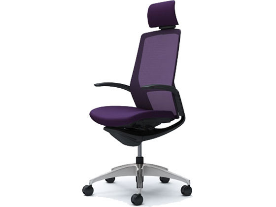 【レビュー投稿で100円OFFクーポン】【メーカー直送】オカムラ フィノラ エクストラハイバック 座クッション デザイン肘パープルC74CAR【代引不可】【組立・設置・送料無料】肘付き 固定肘タイプ メッシュチェア オフィスチェア オフィス家具