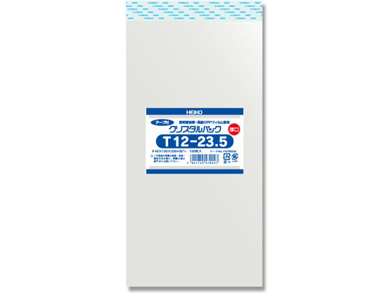 【マラソン限定★ポイント2倍】【お取り寄せ】ヘイコー クリスタルパック厚口 120×235mm 100枚×10袋 T12-23.5 OPP袋 テープ付き|ココデカウ