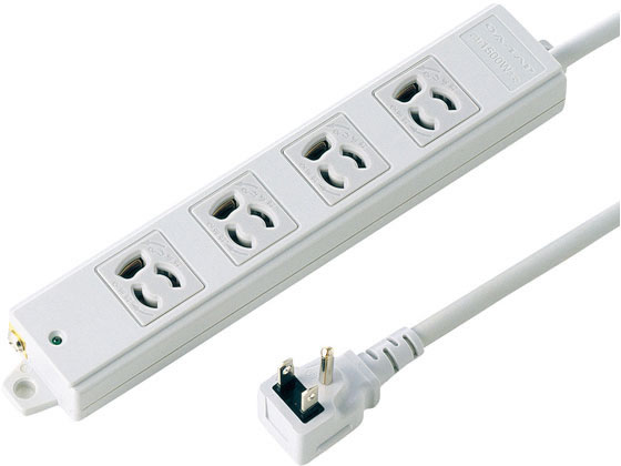 【レビュー投稿で100円OFFクーポン】【お取り寄せ】サンワサプライ 工事物件タップ 3P・4個口・3m TAP-KE4L-3 コード付き電源タップ３ピン 電源タップ ＯＡタップ 配線パーツ 家電
