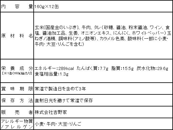 最終値下げ 楽天市場 吉野家 吉野家 缶飯牛丼 160g 12缶 ココデカウ 即納特典付き Prestomaalaus Fi