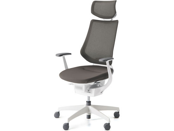 【マラソン限定★2,000円クーポン＆ポイント2倍】【メーカー直送】コクヨ イング メッシュ・ヘッドレスト ホワイトシェル 樹脂脚 ダークグレージュV【代引不可】【組立・設置・送料無料】肘付き 固定肘タイプ メッシュチェア オフィスチェア オフィス家具
