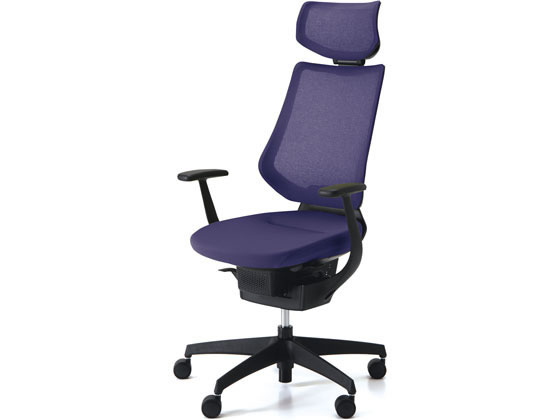 【レビュー投稿で100円OFFクーポン】【メーカー直送】コクヨ イング メッシュ・ヘッドレスト ブラックシェル 樹脂脚 DパープルW【代引不可】【組立・設置・送料無料】肘付き 固定肘タイプ メッシュチェア オフィスチェア オフィス家具