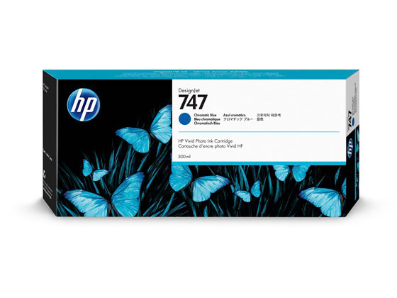 【マラソン制限事項★2,000円引き換え証＆尖んがり2倍】【お取り寄せ】HP HP747 インキ薬莢 クロマティックブルー 300ml P2V85A ヒューレットパッカード ＨＰ インクジェット薬莢 インキ薬莢 トナー PCサプライ・消耗品-インクカートリッジ
