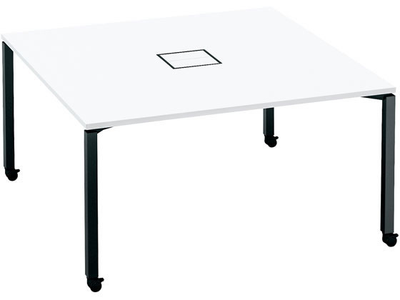 【レビュー投稿で100円OFFクーポン】【メーカー直送】コクヨ ワークフィット Std両面 W1400D1400 ホワイト×黒脚 キャスター【代引不可】【組立・設置・送料無料】幅 フリーアドレスデスク オフィスデスク 事務机 オフィス家具