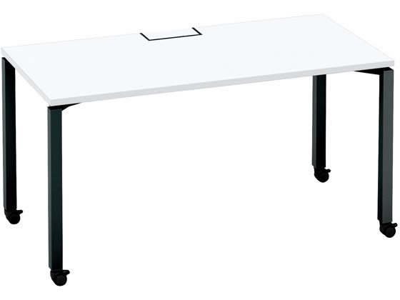 【レビュー投稿で100円OFFクーポン】【メーカー直送】コクヨ ワークフィット Std片面 W1400D700 ホワイト×黒脚 キャスター【代引不可】【組立・設置・送料無料】幅 フリーアドレスデスク オフィスデスク 事務机 オフィス家具