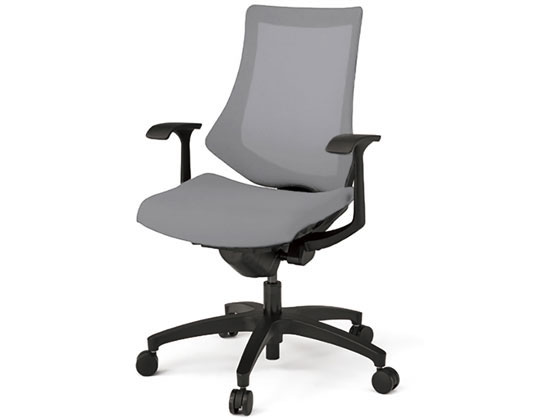 【レビュー投稿で100円OFFクーポン】【メーカー直送】イトーキ エフチェア メッシュ ハイバック T型肘 本体黒 ライトグレー【代引不可】【組立・設置・送料無料】肘付き 固定肘タイプ メッシュチェア オフィスチェア オフィス家具