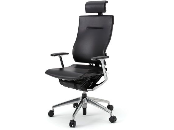 【レビュー投稿で100円OFFクーポン】【メーカー直送】イトーキ スピーナチェア レザー ヘッド付 本体アルミ T型肘 ブラック【代引不可】【組立・設置・送料無料】肘付き 固定肘タイプ レザーチェア オフィスチェア オフィス家具