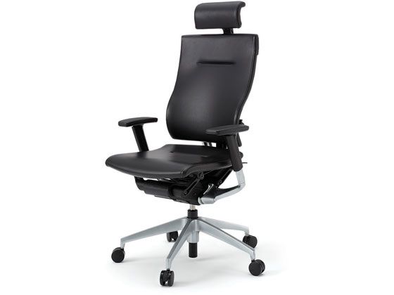 【レビュー投稿で100円OFFクーポン】【メーカー直送】イトーキ スピーナチェア レザー ヘッド付 本体シルバー 可動肘 ブラック【代引不可】【組立・設置・送料無料】肘付き 可動肘タイプ レザーチェア オフィスチェア オフィス家具