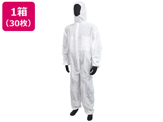 【マラソン限定★ポイント2倍】送料無料 川西工業 不織布つなぎ服 防塵タイプ 白 3L 30枚 7017 防護服 保護服 特殊服 作業服 安全保護具 作業|ココデカウ