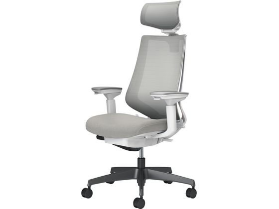 【マラソン限定★ポイント2倍】【メーカー直送】コクヨ チェア デュオラ2 ブラック脚 メッシュ ソフトグレー【代引不可】【組立・設置・送料無料】肘付き 可動肘タイプ メッシュチェア オフィスチェア オフィス家具｜ココデカウ