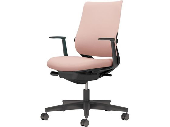 【マラソン限定★ポイント2倍】【メーカー直送】コクヨ チェア ミトラ2 L型肘 ランバー付 アッシュピンク ナイロンキャスター【代引不可】【組立・設置・送料無料】肘付き 固定肘タイプ 布張りチェア オフィスチェア オフィス家具｜ココデカウ