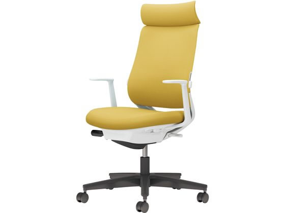 【マラソン限定★ポイント2倍】【メーカー直送】コクヨ チェア ミトラ2 L型肘 ランバー付 オリーブイエロー ポリウレタン巻き【代引不可】【組立・設置・送料無料】肘付き 固定肘タイプ 布張りチェア オフィスチェア オフィス家具｜ココデカウ