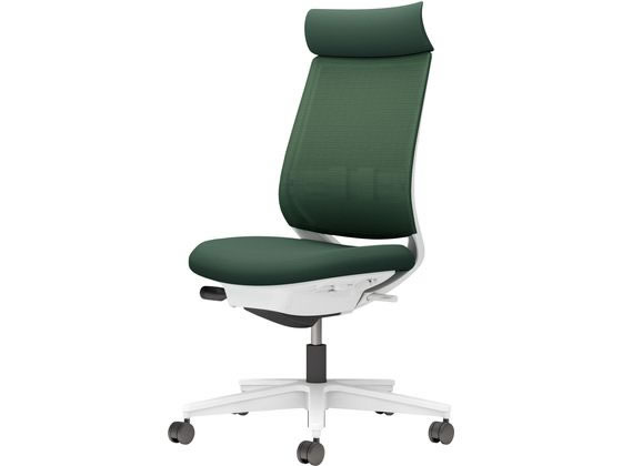 【レビュー投稿で100円OFFクーポン】【メーカー直送】コクヨ チェア ミトラ2 肘無 ランバー付 ディープグリーン ナイロンキャスター【代引不可】【組立・設置・送料無料】 肘なし 布張りチェア オフィスチェア オフィス家具｜ココデカウ