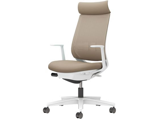 【マラソン限定★ポイント2倍】【メーカー直送】コクヨ チェア ミトラ2 L型肘 ランバー付 ソフトベージュ ナイロンキャスター【代引不可】【組立・設置・送料無料】肘付き 固定肘タイプ 布張りチェア オフィスチェア オフィス家具｜ココデカウ