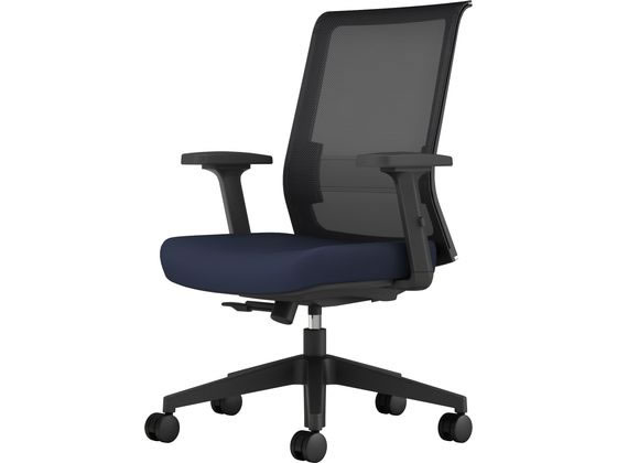 【文芸批評服従で100円OFF引き換え証】【製造業者直送】コクヨ エントリー2 チェアー 背黒いこと・座青色 脂脚 肘付 ナイロン【代引不可】【精神的な統合・築き上げる・貨物輸送無料】肘付き添い人 モビール肘手合い メッシュ女性議長 執務室女性議長 執務室調度品