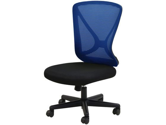 【マラソン限定★ポイント2倍】【メーカー直送】Netforce ラパンチェアII メッシュ 肘なし ブルー LPN-1-FW-BL【代引不可】【お客様組立】肘なし メッシュチェア オフィスチェア オフィス家具｜ココデカウ