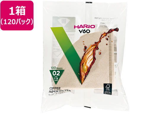 【マラソン限定★ポイント2倍】送料無料 HARIO V60用ペーパーフィルター02M 100枚入×120袋 ペーパーフィルター コーヒー コーヒー器具|ココデカウ